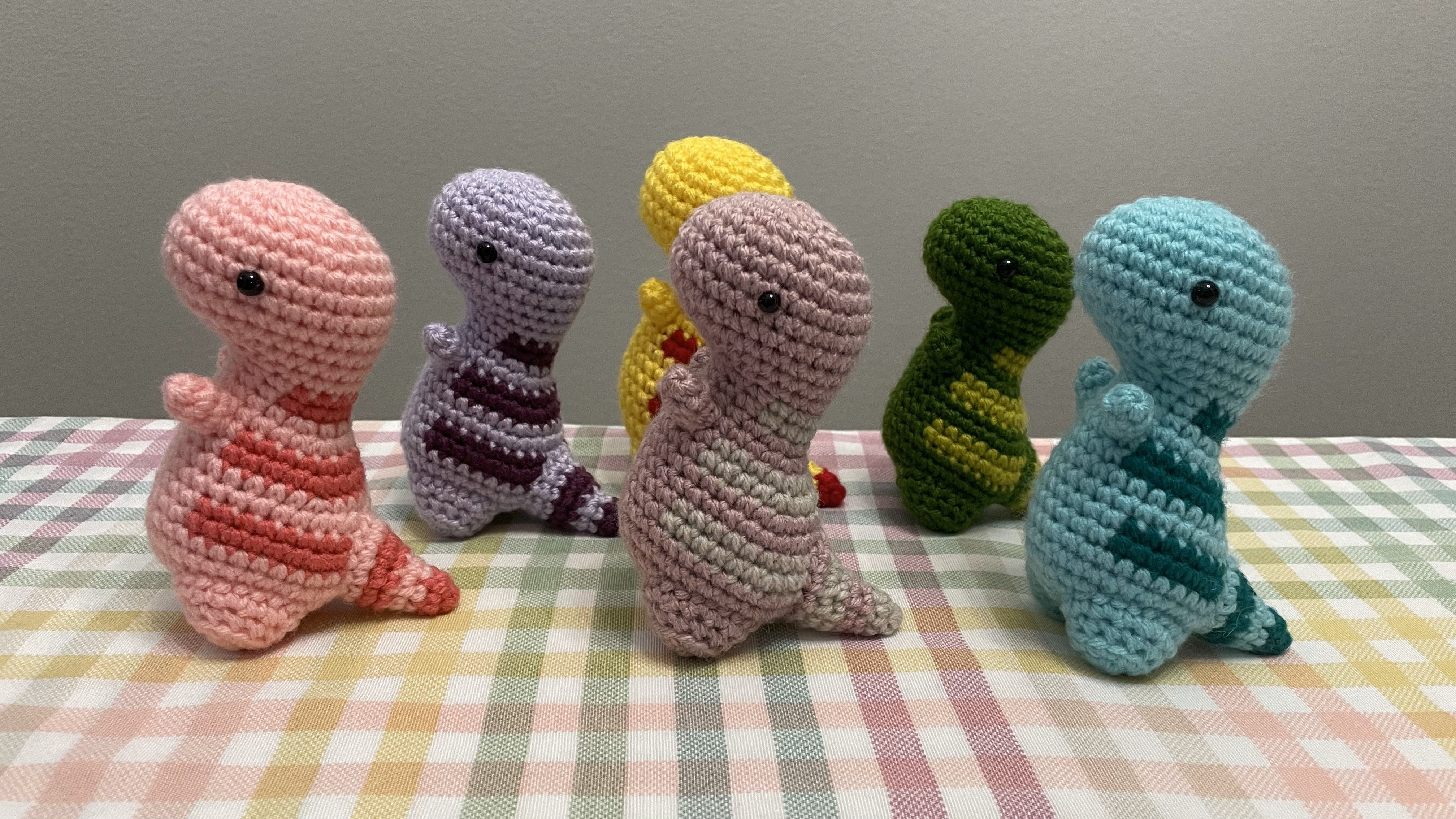 Can Make Three Little Dinosaurs Basic Crochet Set Cute - Temu