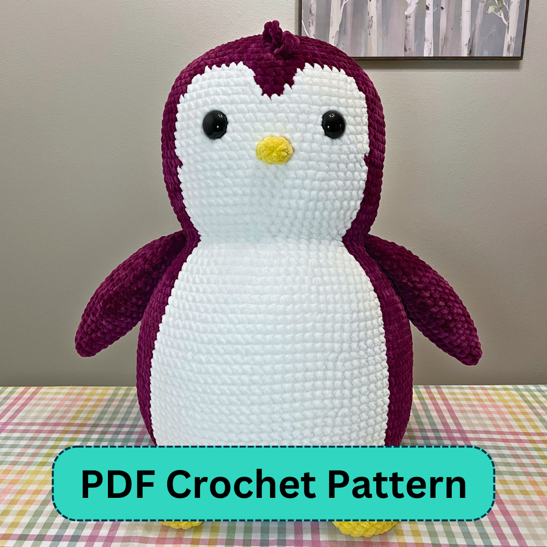 Mega-Pudgy Penguin Crochet Pattern (PDF)